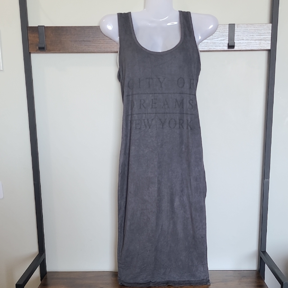 The Classic Sheath Midi Dress Suede NEW YORK CITY OF DREAMS TANK MID LEG SLIT